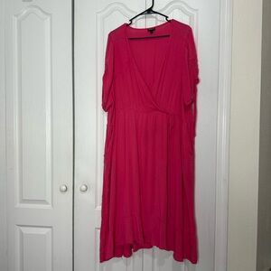 Torrid Vibrant Pink Midi Dress